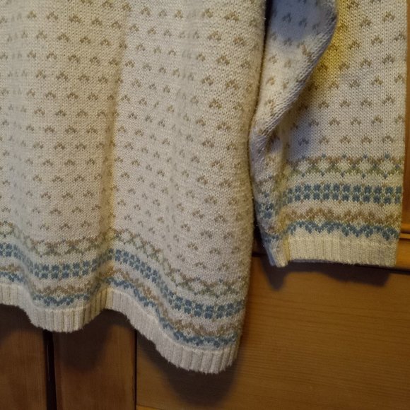 Design & Co Lane Bryant Fair Isle Nordic Turtle Neck Sweater Size 22/24 (T-329) - Picture 3 of 8